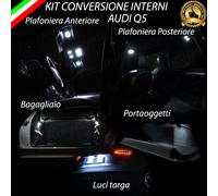 KIT LED INTERNI AUDI Q5 8R PLAFONIERA ANT.+POST.+PORTAOGGETTI+BAG.+ LUCI TARGA