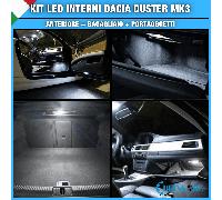 KIT LED INTERNI BIANCO DACIA DUSTER MK3 PLAFONIERA BAGAGLIAIO OGGETTI COMPLETA
