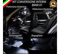 KIT LED INTERNI BMW X1 PLAFONIERA ANT+POST+PORTAOGGETTI+ BAGAGLIAIO 6000K