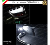 KIT LED INTERNI CITROEN C2 CONVERSIONE COMPLETA CANBUS 6000K NO ERRORE