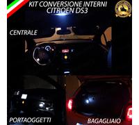 KIT LED INTERNI CITROEN DS3 PLAFONIERA + LUCI DI CORTESIA + BAGAGLIAIO CANBUS