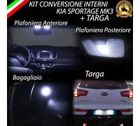 KIT LED INTERNI COMPLETA + LED TARGA KIA SPORTAGE MK3 6000K CANBUS NO RROR