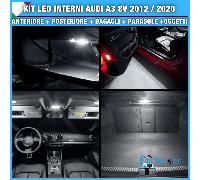 KIT LED INTERNI COMPLETO PER AUDI A3 8V DAL 2012 AL 2020 BIANCO CANBUS NO ERRORE