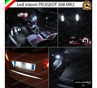 KIT LED INTERNI COMPLETO PEUGEOT 308 II X VERSIONI CON LED DI SERIE + LUCI TARGA