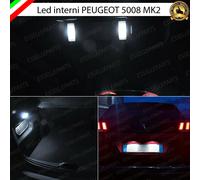 KIT LED INTERNI COMPLETO PEUGEOT 5008 MK2 + LUCI TARGA LED CANBUS 6000K BIANCO