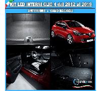 KIT LED INTERNI COMPLETO RENAULT CLIO IV 4 dal 2012 al 2019 NESSUN ERRORE CANBUS