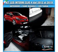 KIT LED INTERNI COMPLETO RENAULT CLIO IV dal 2012 al 2019 + LUCI TARGA CANBUS