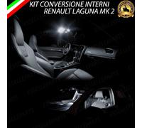 KIT LED INTERNI COMPLETO RENAULT LAGUNA 2 II + LUCI TARGA 6000K CANBUS NO ERROR