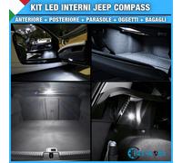 KIT LED INTERNI JEEP COMPASS KIT COMPLETO CANBUS 6000K NO AVARIA LUCI NO ERRORE
