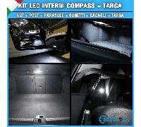 KIT LED INTERNI JEEP COMPASS MP KIT COMPLETO + TARGA CANBUS 6000K NO AVARIA LUCI