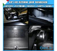 KIT LED INTERNI JEEP RENEGADE COMPLETO BIANCO GHIACCIO CANBUS NO ERRORE LUCI