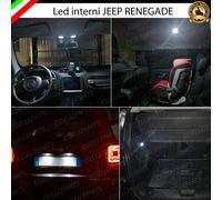 KIT LED INTERNI JEEP RENEGADE KIT COMPLETO + LUCI TARGA LED CANBUS NO AVARIA