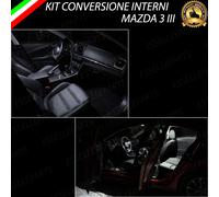 KIT LED INTERNI MAZDA 3 III PLAFONIERA ANT+POST+BAGAGLIAIO 6000K NO ERROR CANBUS
