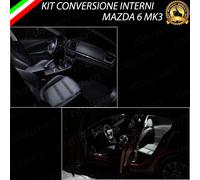 KIT LED INTERNI MAZDA 6 III PLAFONIERA ANT+POST+BAGAGLIAIO 6000K NO ERROR CANBUS