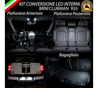 KIT LED INTERNI MINI CLUBMAN R55 COMPLETO 6000K + LUCI TARGA LED CANBUS NO ERROR