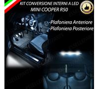 KIT LED INTERNI MINI COOPER R50 PLAFONIERA ANTERIORE+POSTERIORE