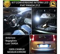 KIT LED INTERNI PER FIAT PANDA 312 + LUCI TARGA 21 LED CANBUS PLAFONIERA SINGOLA