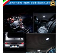 KIT LED INTERNI PER NISSAN CUBE CONVERSIONE INTERNA + TARGA A LED CANBUS 6000K