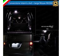 KIT LED INTERNI PER NISSAN NV200 KIT CONVERSIONE COMPLETA + LED TARGA 6000K