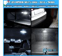 KIT LED INTERNI PER VOLKSWAGEN GOLF 6 VI DAL 2008 AL 2012 + LUCI TARGA NO ERRORE