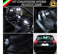 KIT LED INTERNI PEUGEOT 2008 CONVERSIONE COMPLETA + LUCI TARGA LED CANBUS 6000K