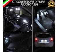 KIT LED INTERNI PEUGEOT 208 CONVERSIONE COMPLETA + LUCI TARGA LED CANBUS 6000K
