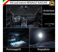 KIT LED INTERNI RENAULT KADJAR ANTERIORE + POSTERIORI + BAGAGLIAIO +PORTAOGGETTI