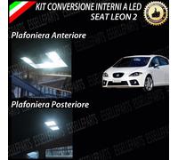 KIT LED INTERNI SEAT LEON 2 II PLAFONIERA ANTERIORE+POSTERIORE