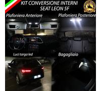 KIT LED INTERNI SEAT LEON 5F KIT COMPLETO + LUCI TARGA LED CANBUS NO ERROR