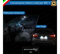 KIT LED INTERNI + TARGA PER MG 3 MG3 PLAFONIERA ANTERIORE + LUCI TARGA 6000K