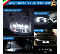 KIT LED INTERNI + TARGA PEUGEOT 208 MK2 KIT CONVERSIONE COMPLETA CANBUS 6000K
