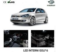 KIT LED INTERNI VW GOLF 6 VI KIT COMPLETO + VANO PIEDI 6000K NO ERRORE CANBUS