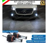 KIT LED LAMPADE H11 6000K 9800 LM FENDINEBBIA PER MERCEDES SPRINTER BR 907 910