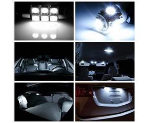 Kit Led Luci Interni Conversione Auto Compatibile con Volkswagen Polo 6R Illuminazione Plafoniera Tettuccio Bagagliaio Targa 6000K Bianco ghiaccio (Volkswagen Polo 6R)