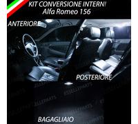 KIT LED PER INTERNI ALFA ROMEO 156 PLAFONIERA ANTERIORE, POSTERIORI, BAGAGLIAIO