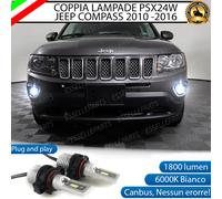 KIT LED PSX24W JEEP COMPASS 2010- 2016 FENDINEBBIA 1800 LUMEN CANBUS 6000K