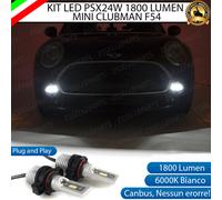 KIT LED PSX24W MINI CLUBMAN F54 LUCI DIURNE DRL 1800 LUMEN CANBUS 6000K BIANCO