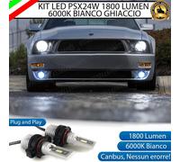 KIT LED PSX24W PER FORD MUSTANG FENDINEBBIA 1800 LUMEN CANBUS 6000K BIANCO