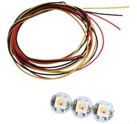Kit LED RGBW per Voron V2.4 per estrusore stealthburner 30AWG PTFE cavo RGBW mini pulsante PCB per stampante, set LED precostruito per Voron 2.4 per stealthburner luce RGBW Full Color PCB LED con