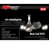 KIT LED RIATEC H15 MOD7625 NO ERROR DISSIPAZIONE ATTIVA ORIGINALE CHIP COB