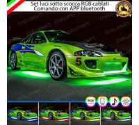 KIT LED SOTTOSCOCCA STRISCIA RGB WIRELESS NEON MULTICOLOR PER FORD COUGAR