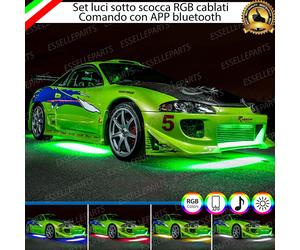 KIT LED SOTTOSCOCCA STRISCIA RGB WIRELESS NEON MULTICOLOR PER LANCIA MUSA