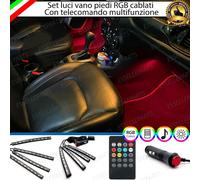 KIT LED STRISCIA INTERNI RGB VANO PIEDI PER SMART SMART 3 MULTICOLOR TELECOMANDO