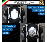 KIT LED YAMAHA MT-03 2006-2014 ANABBAGLIANTE ABBAGLIANTE H4 POSIZIONE T10 6000K