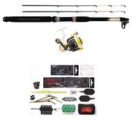 Kit ledgering Canna + Mulinello + Filo + Accessori da Pesca Lago Fiume Mare Feeder