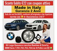 Kit Lega Ruotino Di Scorta Bmw Serie 7 F01 F02 F03 F04 18" Cric Chiave Sacca