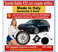 Kit Lega Ruotino Scorta Bmw Serie 5 E60/61 F10/11 18 5Fori Cric Chiave Sacca
