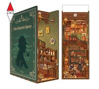 Tonecheer 3D Puzzle DIY Book Nook Kit, Creative Bookend Stand con sensore corpo LED Luce, Libreria Inserto Decor Compleanno (Violin Detective Agency)