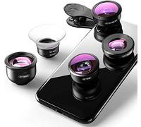 Kit lenti per telefono cellulare 6 in 1, obiettivo grandangolare macro 16X per telefoni