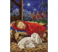 Kit Letistitch per punto croce contato "Gesù Bambino", 23x32cm